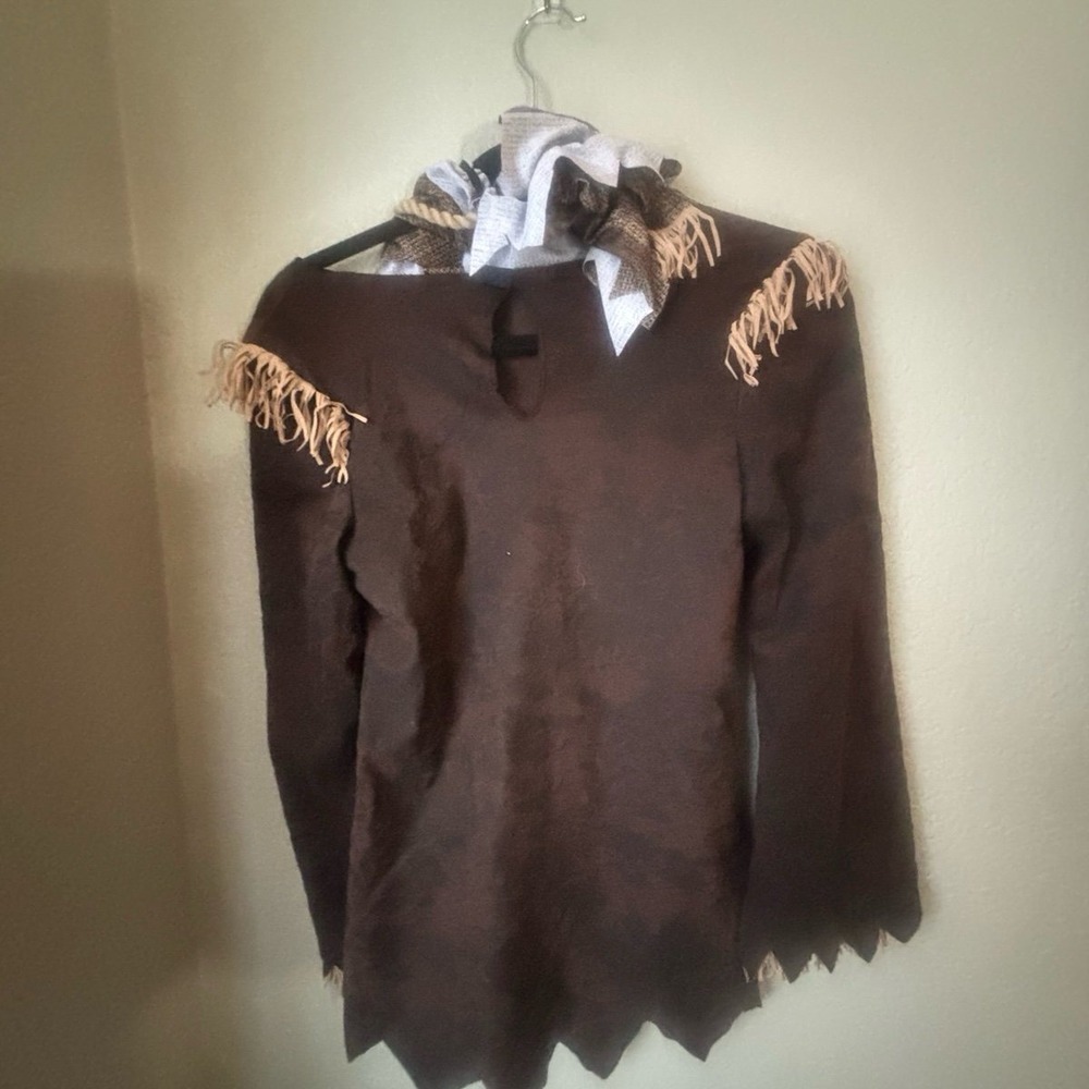 Patchwork Scarecrow Girl Medium 8/10 Child Halloween Costume - Picture 2 of 4